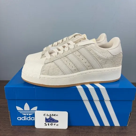 Adidas Superstar XLG Wonder White Shoes Sneakers IG2124 Woman’s Sz