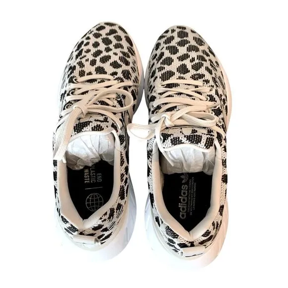 Adidas Swift Run 22 Low Dalmatian Sneakers Running Womens Size 7 Black White New