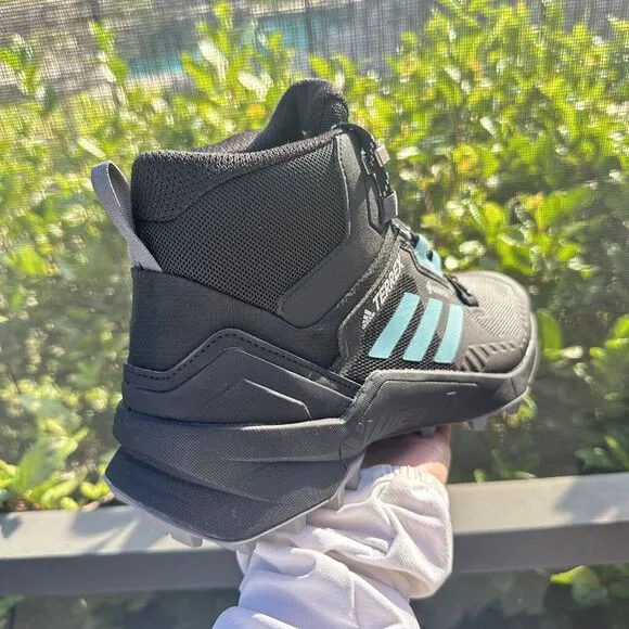 Adidas Terrex Swift R3 GORE-TEX Mid Black Mint Ton Women's Shoes GZ3043 Size 9
