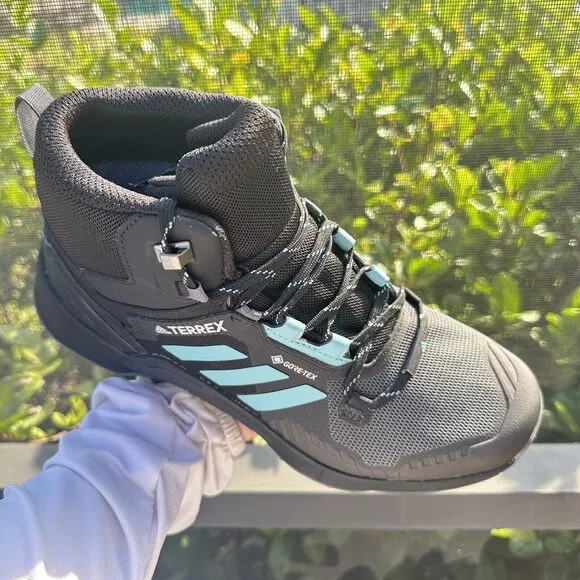 Adidas Terrex Swift R3 GORE-TEX Mid Black Mint Ton Women's Shoes GZ3043 Size 9