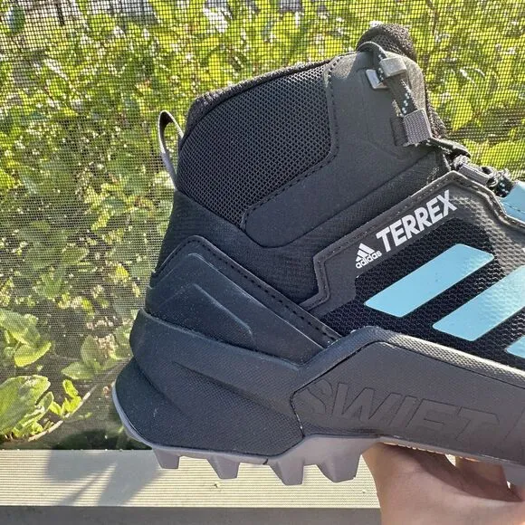 Adidas Terrex Swift R3 GORE-TEX Mid Black Mint Ton Women's Shoes GZ3043 Size 9