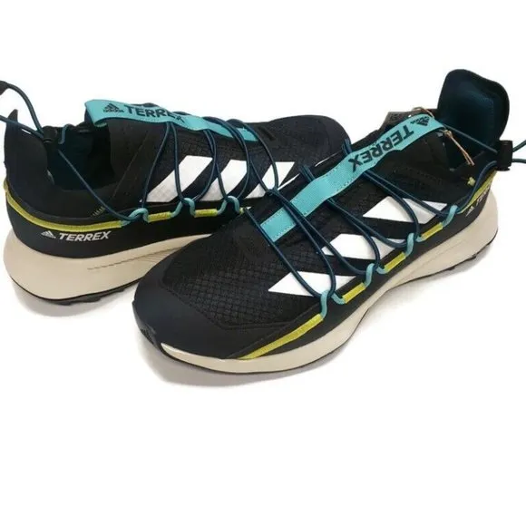 Adidas Terrex Voyager 21 Hiking Sneakers Mens Sz 9 Shoes FW9399 Black Acid Mint