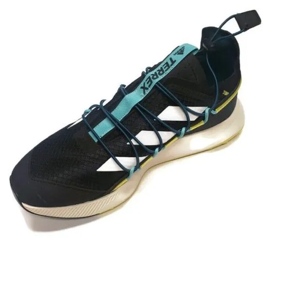 Adidas Terrex Voyager 21 Hiking Sneakers Mens Sz 9 Shoes FW9399 Black Acid Mint