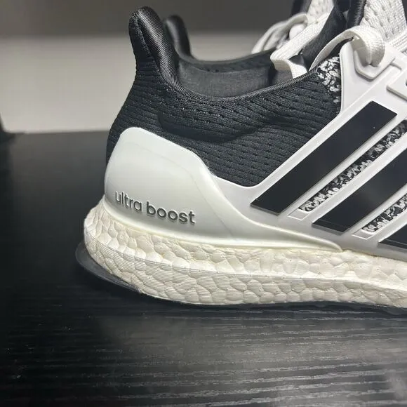 Adidas Ultraboost 1.0 White Black Knit Running Sneakers Shoes IH4924 Mens 8