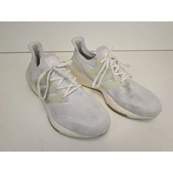 Adidas UltraBoost 21 Sneakers Mens Size 13 Cloud White Running Shoes FY0379