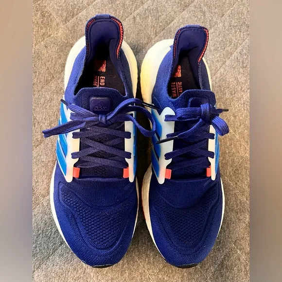 Adidas Ultraboost 22 M8 W9.5 Indigo Blue Running Sneakers Orig $190 Exc Cond