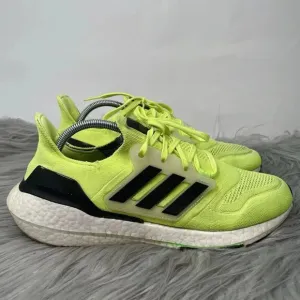 Adidas UltraBoost 22 Mens Size 11.5 Solar Yellow Black Athletic Running Sneakers