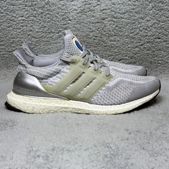 Adidas UltraBoost DNA x NASA Mens Size 7.5 Running Shoes Sneakers Halo Silver