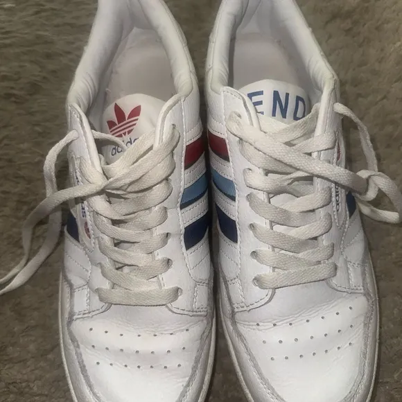 Adidas White and Red Sneakers with Classic Design