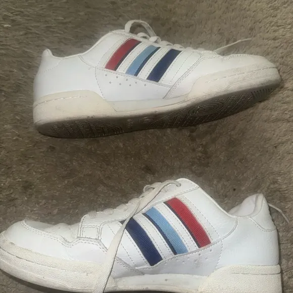 Adidas White and Red Sneakers with Classic Design