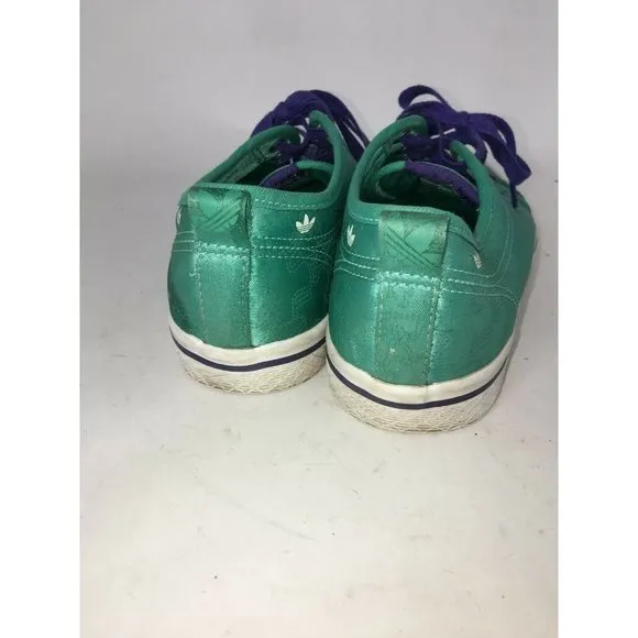 Adidas Women's Green Satin Sneakers Shoes 7.5