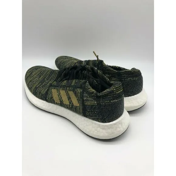 adidas Women's PureBoost Go Black Gold Running Sneakers F36346 Size 11.5📦