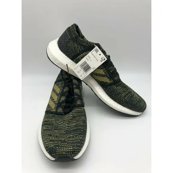 adidas Women's PureBoost Go Black Gold Running Sneakers F36346 Size 11.5📦