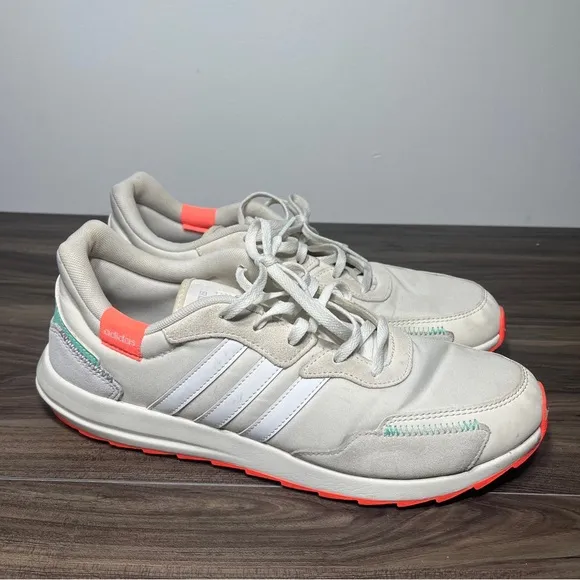 Adidas Womens Retrorun EH1858 White Casual Shoes Sneakers Size  11