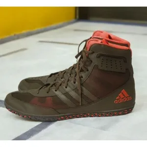 Adidas Wrestling Shoes David Taylor M2 Mat Wizard Sneakers Orange Green Mens 12