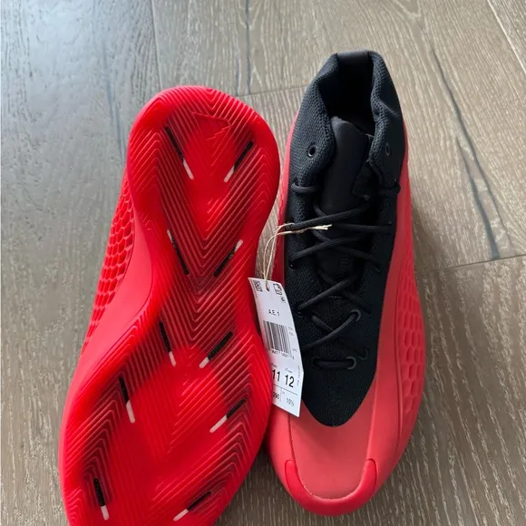 Adidas x Anthony Edwards A.E. 1 Red and Black Athletic Sneakers