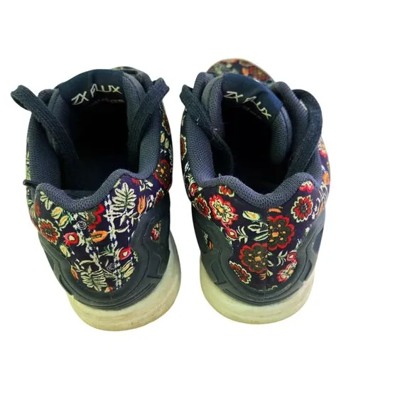 Adidas X The Farm ZX Flux Torsion 702001 Navy Floral Sneakers Size 6.5