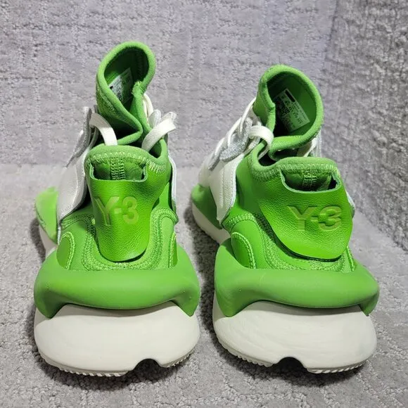 Adidas Y-3 KAIWA Men's Size US 9 White Green Athletic Running Sneakers IG1040