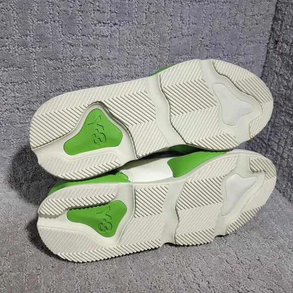 Adidas Y-3 KAIWA Men's Size US 9 White Green Athletic Running Sneakers IG1040