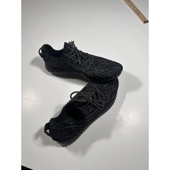 Adidas Yeezy Boost 350 AQ2659 Athletic Running Sneakers Mens US 11 Pirate Black