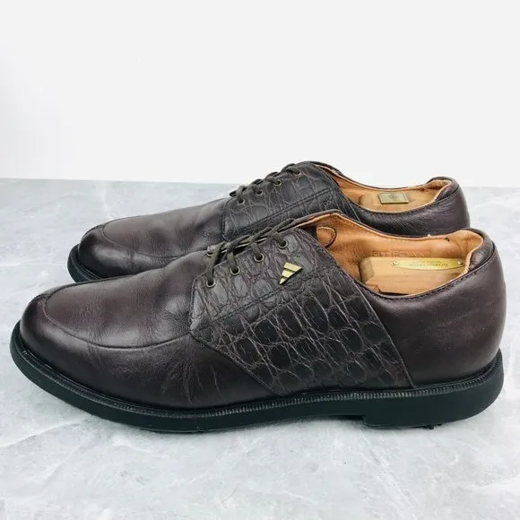 Adidas Z-Traxion Fit Foam Mens Size 11.5‎ Golf Shoes Brown Leather Classic Golf
