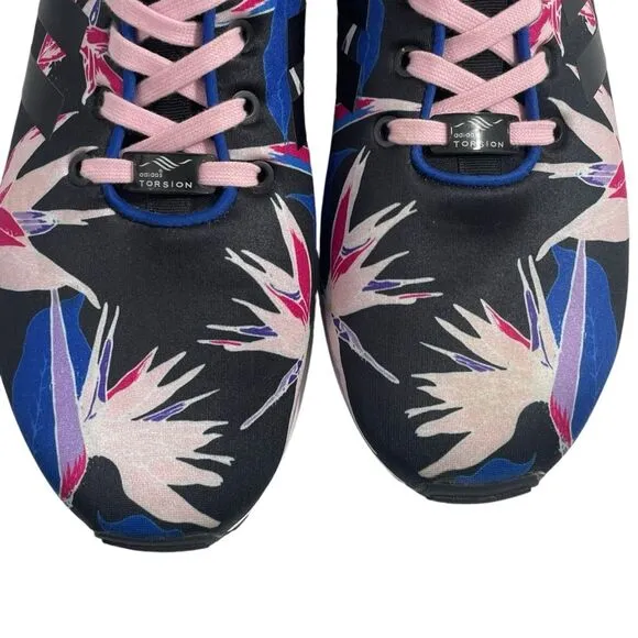 Adidas ZX Flux Floral Blue Men's Running Shoe Size 10.5 Sneakers