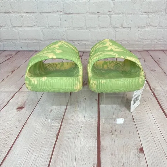Adidas Adilette 22 'Magic Lime Dessert Sand' Sandals Slides Mens Size 8 (GY1597)