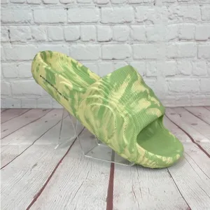 Adidas Adilette 22 'Magic Lime Dessert Sand' Sandals Slides Mens Size 8 (GY1597)