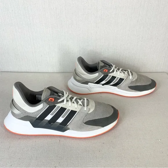 Adidas~Men’s Run‎ 90s Grey/Solar Red Athletic/Running Shoes~Sz 14
