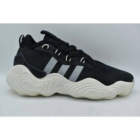 Adidas Mens Size 9.5 Trae Young 3 Black White Carbon Basketball Shoes Sneakers