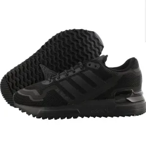 ADIDAS Originals Zx 750 Casual Shoes Triple Black Womens sz 6 1/2