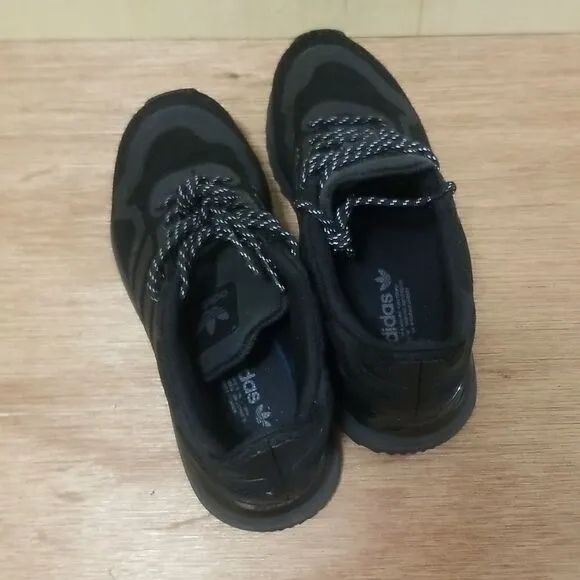 ADIDAS Originals Zx 750 Casual Shoes Triple Black Womens sz 6 1/2