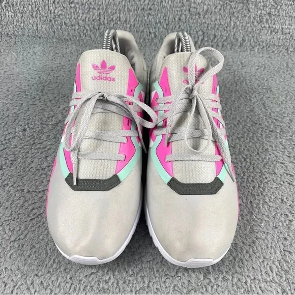 ADIDAS ORIGINALS FLEX J GS Shoes Youth Kids Girls Size 6.5 Grey Pink‎ Sneakers