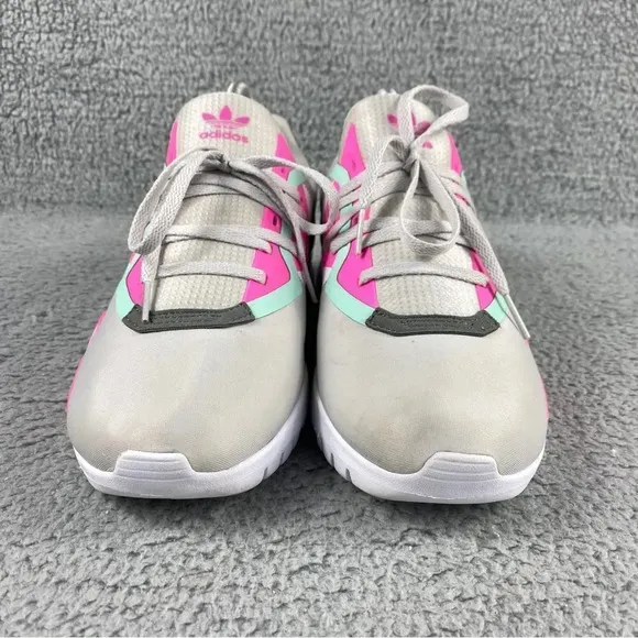ADIDAS ORIGINALS FLEX J GS Shoes Youth Kids Girls Size 6.5 Grey Pink‎ Sneakers