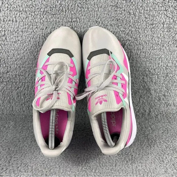 ADIDAS ORIGINALS FLEX J GS Shoes Youth Kids Girls Size 6.5 Grey Pink‎ Sneakers