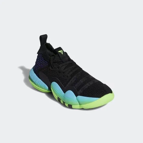 Adidas Trae Young 2.0 H06486 Sneakers Kids Black Lace Up Basketball Shoes TF141
