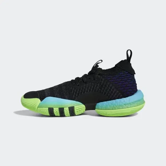 Adidas Trae Young 2.0 H06486 Sneakers Kids Black Lace Up Basketball Shoes TF141