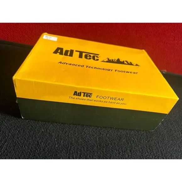 AdTec Genuine Leather Memory Foam‎ Footwear Size 6 Black. steel toe Shoes