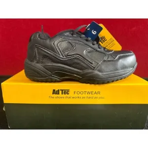 AdTec Genuine Leather Memory Foam‎ Footwear Size 6 Black. steel toe Shoes