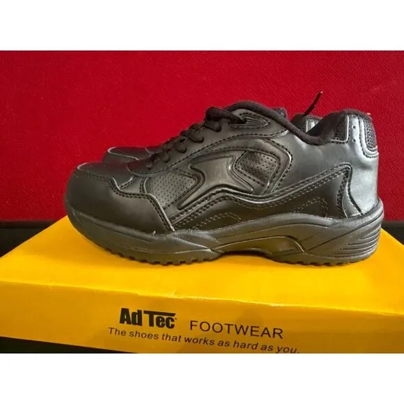AdTec Genuine Leather Memory Foam‎ Footwear Size 6 Black. steel toe Shoes