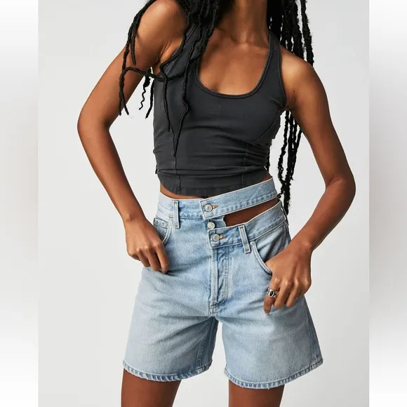 AGOLDE Broken Waistband Shorts