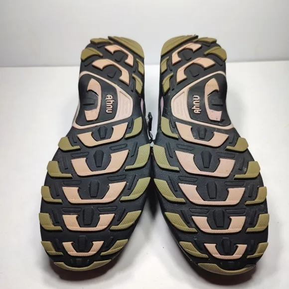 AHNU Mary Janes Olive Purple Mesh Leather Outdoor Hiking Women’s Shoes Size 9.5
