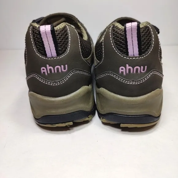 AHNU Mary Janes Olive Purple Mesh Leather Outdoor Hiking Women’s Shoes Size 9.5