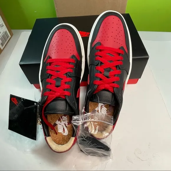 Air Jordan 1 Elevate Bred Black &amp; Red Womens Size 10 Mens 8.5 Sneakers Shoes