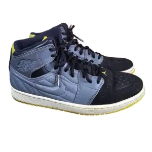 Air Jordan 1 Retro 99 Mens Sneakers Sz 10.5 Cool Grey Vibrant Yellow Activewear