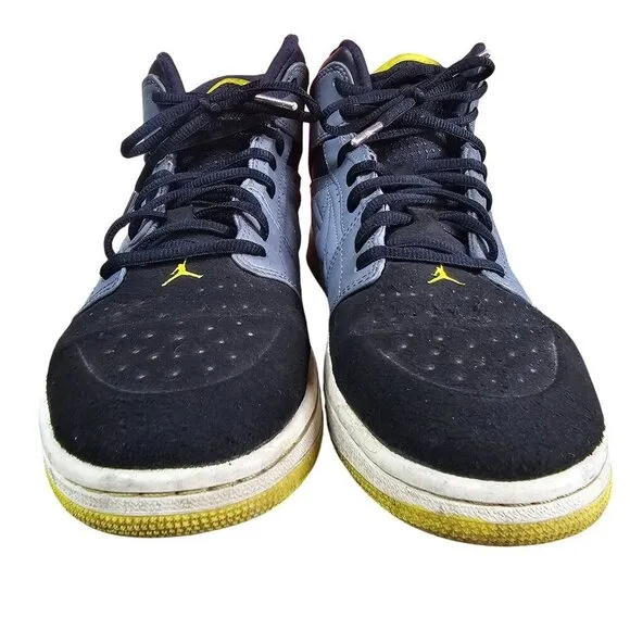Air Jordan 1 Retro 99 Mens Sneakers Sz 10.5 Cool Grey Vibrant Yellow Activewear