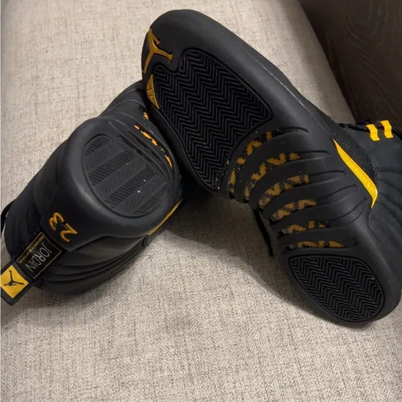 Air Jordan 12 Retro Mid Black Taxi Sneakers