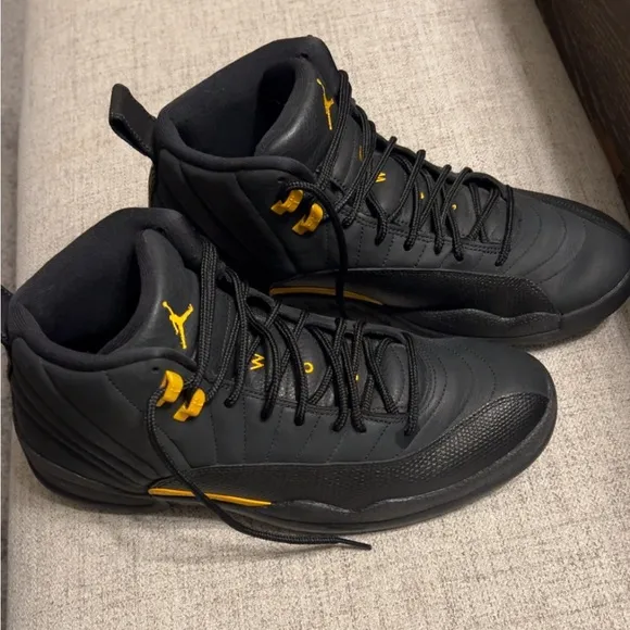 Air Jordan 12 Retro Mid Black Taxi Sneakers