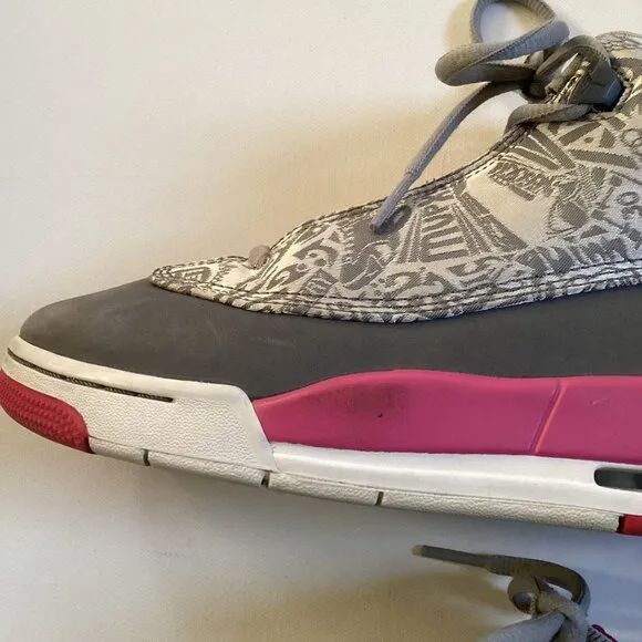 Air Jordan Pink Gray Basketball Shoes