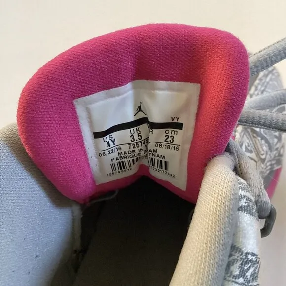 Air Jordan Pink Gray Basketball Shoes